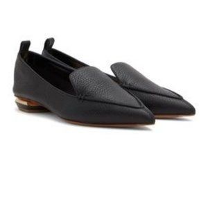 Nicholas Kirkwood Beya Loafer, Black Leather, Size 35.5